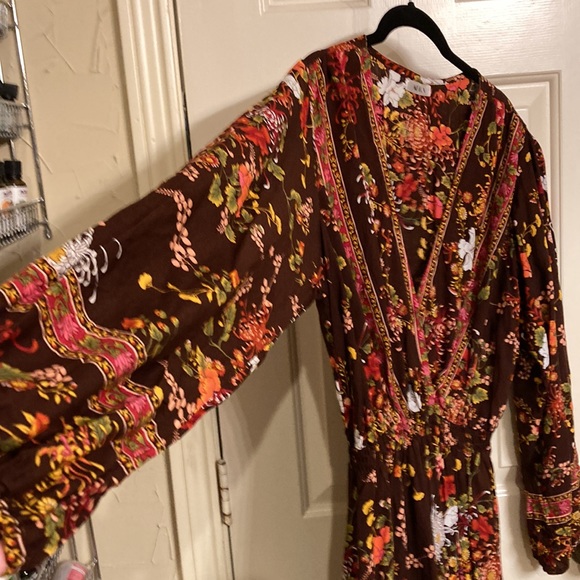 Aura Floral Maxi Dress - Brown and Multicolor - Picture 7 of 14